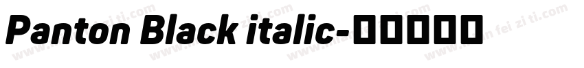 Panton Black italic字体转换